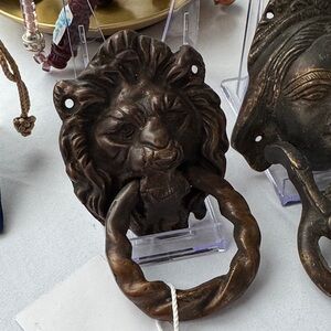 Antique Bronze Lion Head Door Knocker
